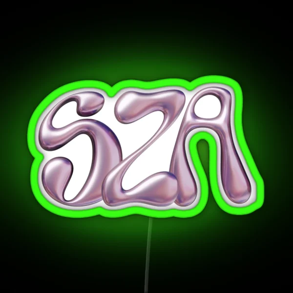 Chrome Y2K SZA RGB Neon Sign