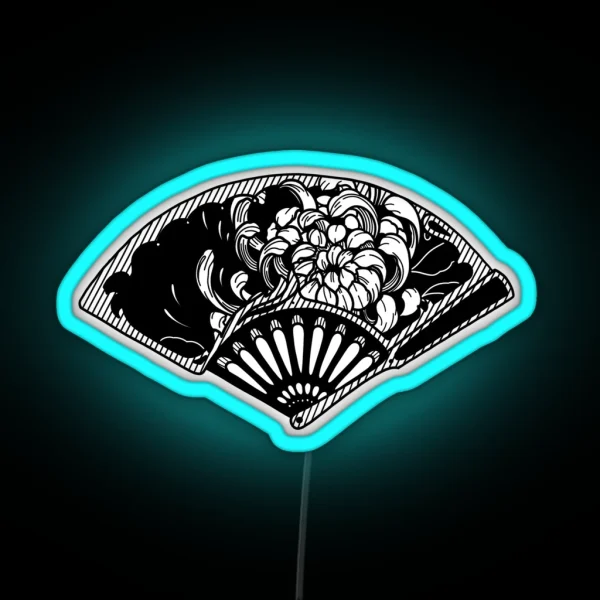 Chrysanthemum Fan RGB Neon Sign