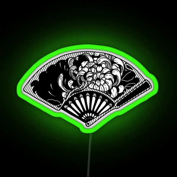 Chrysanthemum Fan RGB Neon Sign