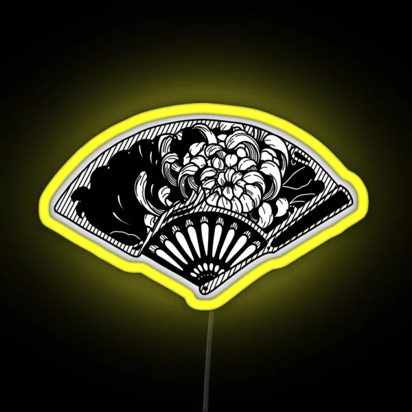 Chrysanthemum Fan RGB Neon Sign