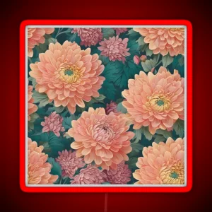 Chrysanthemum Pattern RGB Neon Sign