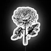 Vibrant Chrysanthemum Flower Design in Eye-Catching RGB Neon Sign Style