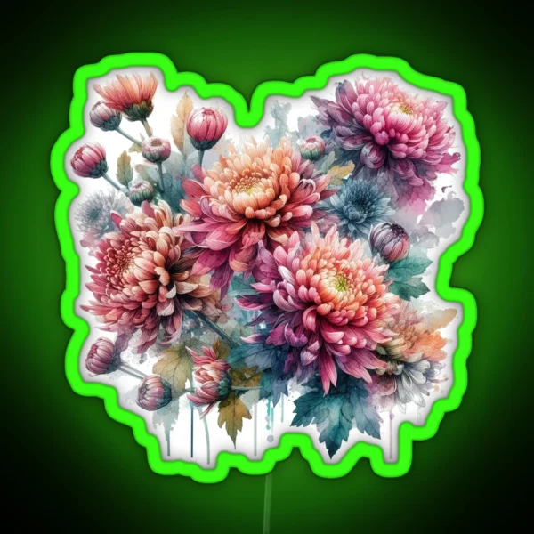 Chrysanthemum RGB Neon Sign
