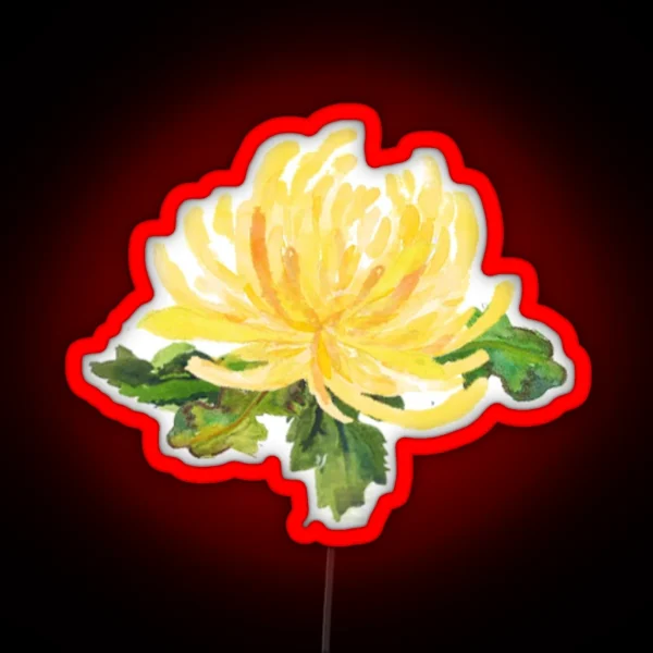 Chrysanthemum The November Flower RGB Neon Sign