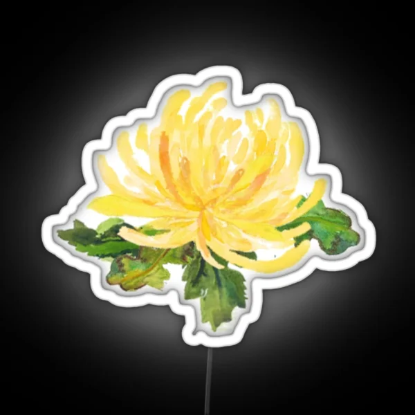 Chrysanthemum The November Flower RGB Neon Sign