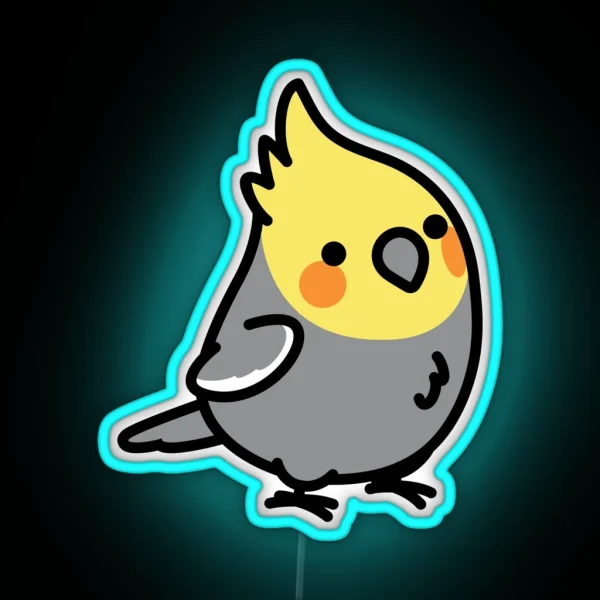 Chubby Cockatiel RGB Neon Sign