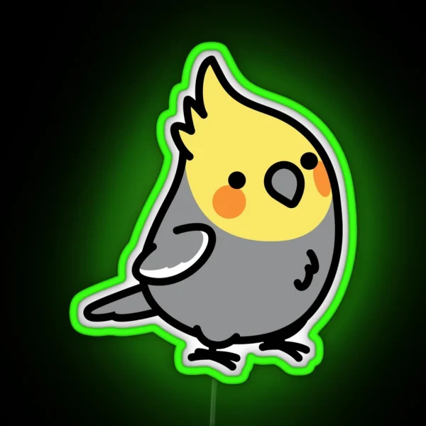 Chubby Cockatiel RGB Neon Sign