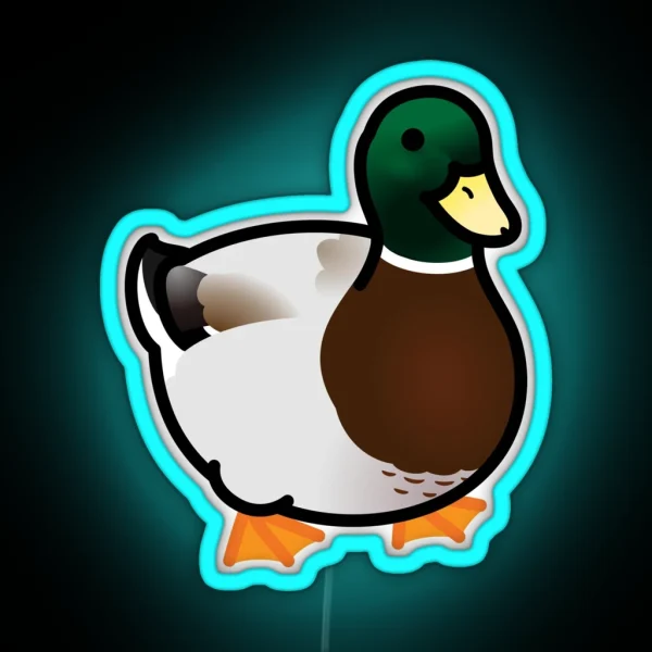 Chubby Mallard Duck RGB Neon Sign