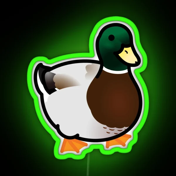 Chubby Mallard Duck RGB Neon Sign