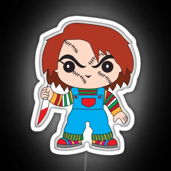 Chucky The Immortal Killer Doll As Carton RGB Neon Sign