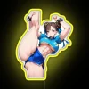 Vibrant Chun Li inspired split color RGB LED neon sign decoration