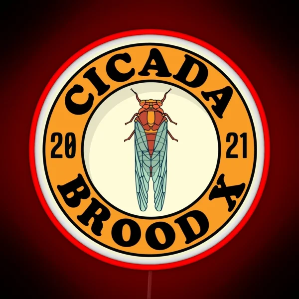 Cicada Brood X 2021 Cicada Hatch RGB Neon Sign