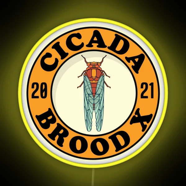 Cicada Brood X 2021 Cicada Hatch RGB Neon Sign