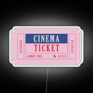 Cinema Ticket RGB Neon Sign