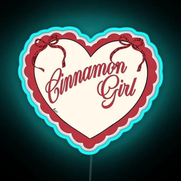 Cinnamon Girl Heart RGB Neon Sign