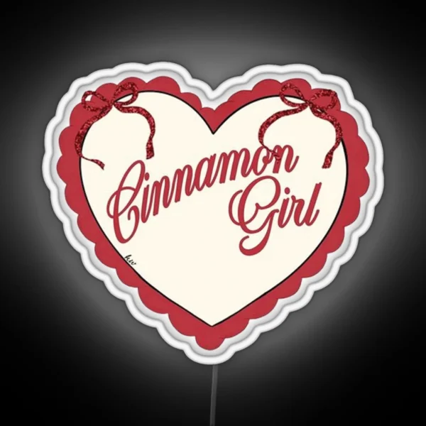 Cinnamon Girl Heart RGB Neon Sign