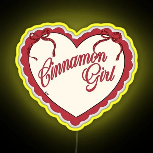 Cinnamon Girl Heart RGB Neon Sign