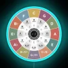 Music theory visual aid educational tool colorful neon circle of fifths