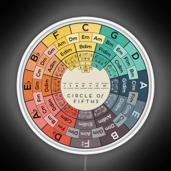 Circle Of Fifths RGB Neon Sign