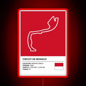 Circuit De Monaco Info RGB Neon Sign