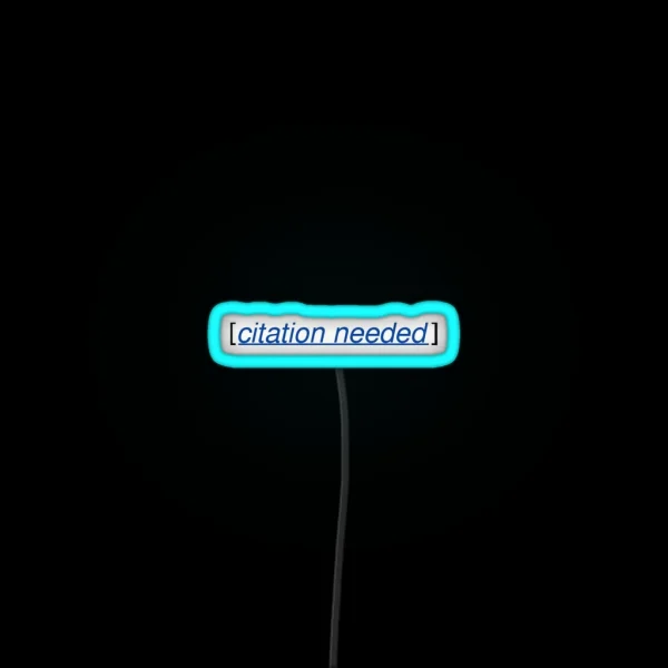 Citation Needed RGB Neon Sign