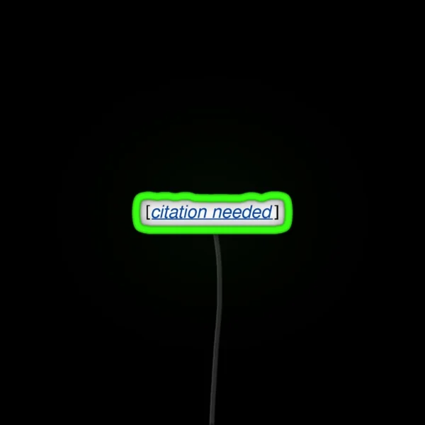 Citation Needed RGB Neon Sign