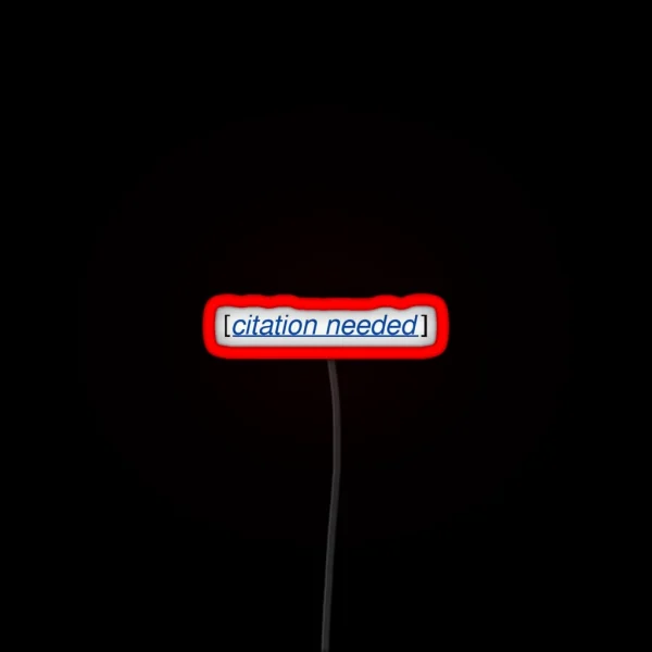 Citation Needed RGB Neon Sign