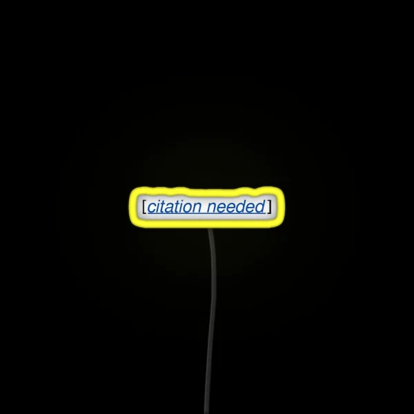 Citation Needed RGB Neon Sign