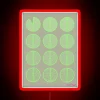 Vibrant citrus-inspired lime green and blue neon wall decoration light.