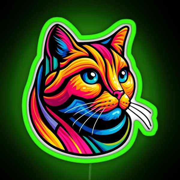 Citrus Splash Cat RGB Neon Sign