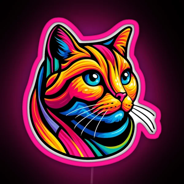 Citrus Splash Cat RGB Neon Sign