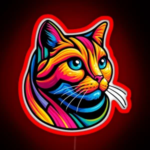 Citrus Splash Cat RGB Neon Sign