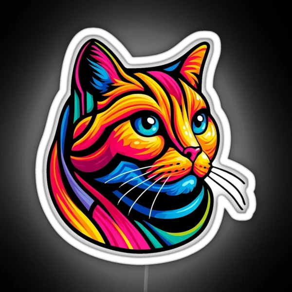 Citrus Splash Cat RGB Neon Sign