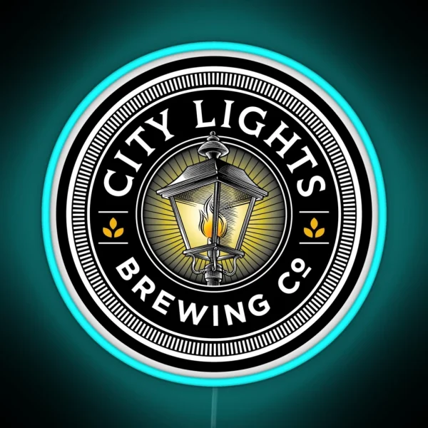 City Lights Brewing Company Logo RGB Neon Sign