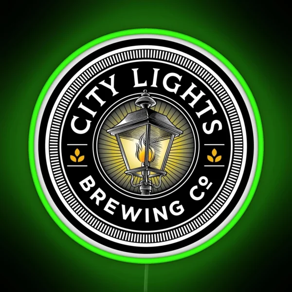 City Lights Brewing Company Logo RGB Neon Sign