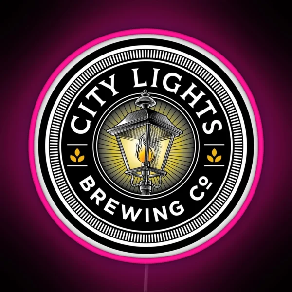 City Lights Brewing Company Logo RGB Neon Sign