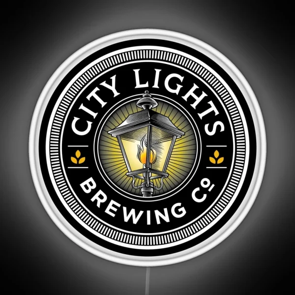 City Lights Brewing Company Logo RGB Neon Sign