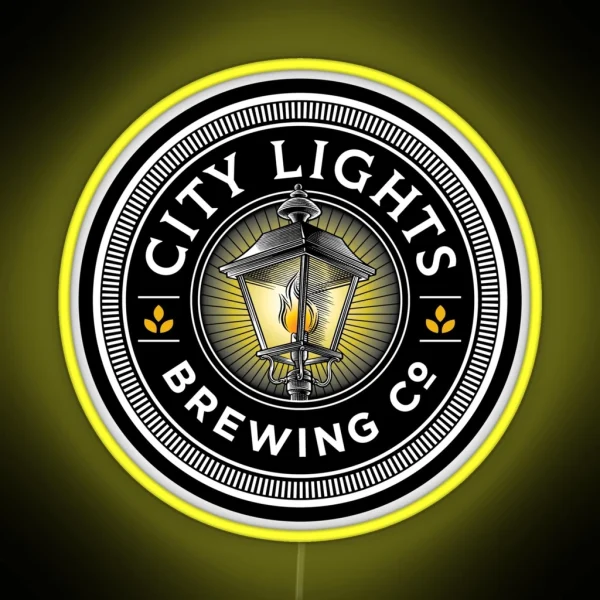 City Lights Brewing Company Logo RGB Neon Sign