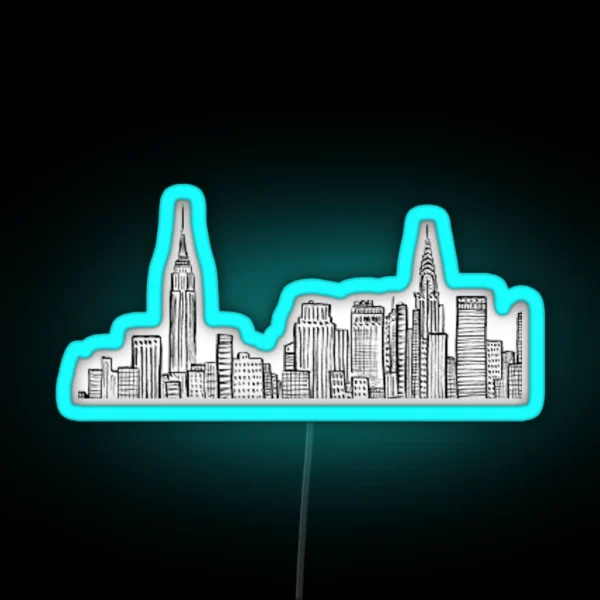 City Skyline RGB Neon Sign