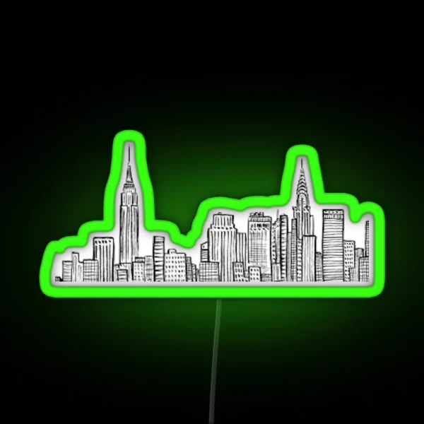 City Skyline RGB Neon Sign