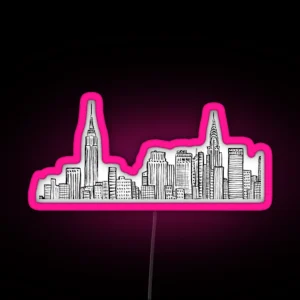 City Skyline RGB Neon Sign