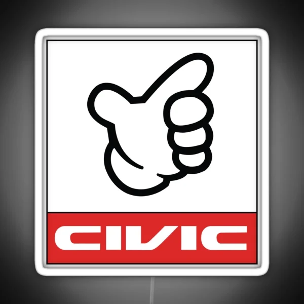 Civic Racing Track Plate Led RGB Neon Sign