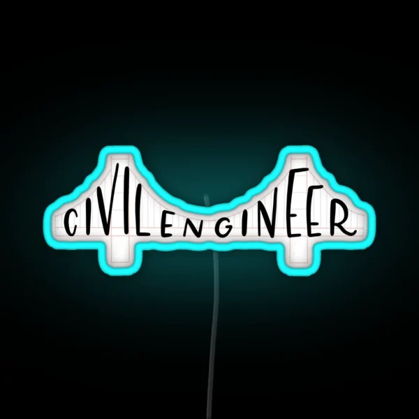 Civil Engineer Bridge RGB Neon Sign