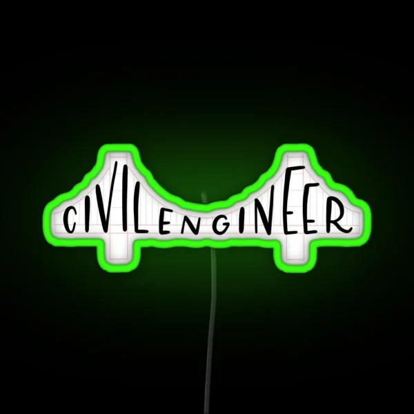 Civil Engineer Bridge RGB Neon Sign