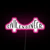 Personalized Engineer RGB Neon Sign with Customizable Bridge Design Options