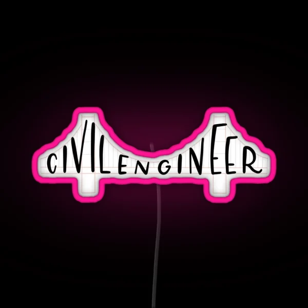 Civil Engineer Bridge RGB Neon Sign