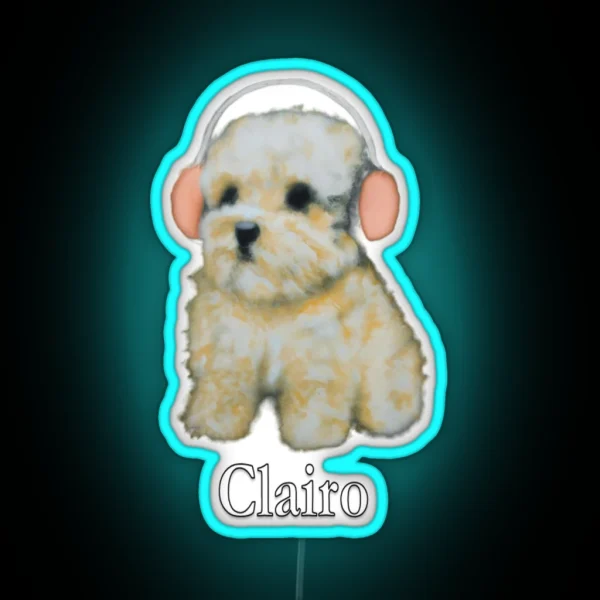 Clairo Dog RGB Neon Sign