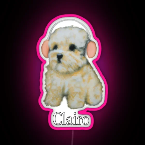 Clairo Dog RGB Neon Sign