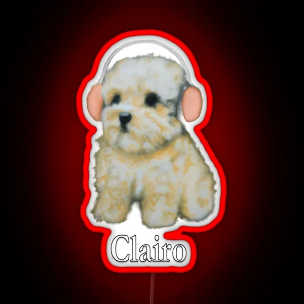 Clairo Dog RGB Neon Sign