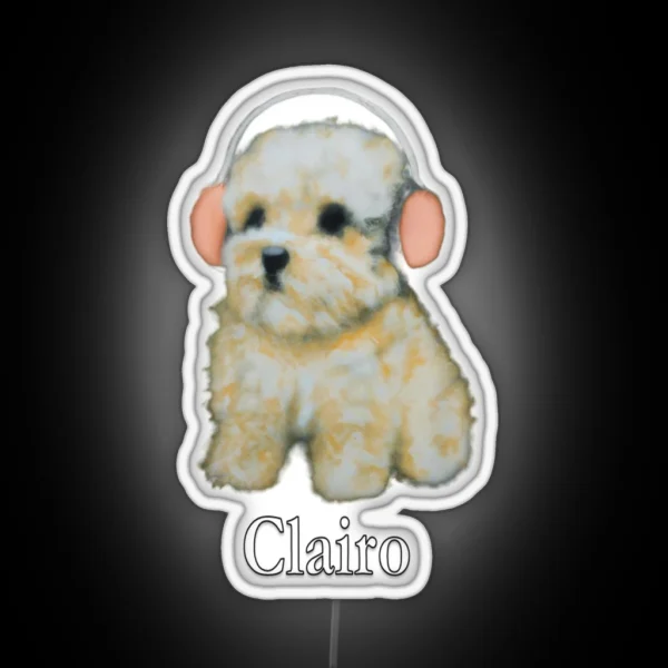 Clairo Dog RGB Neon Sign